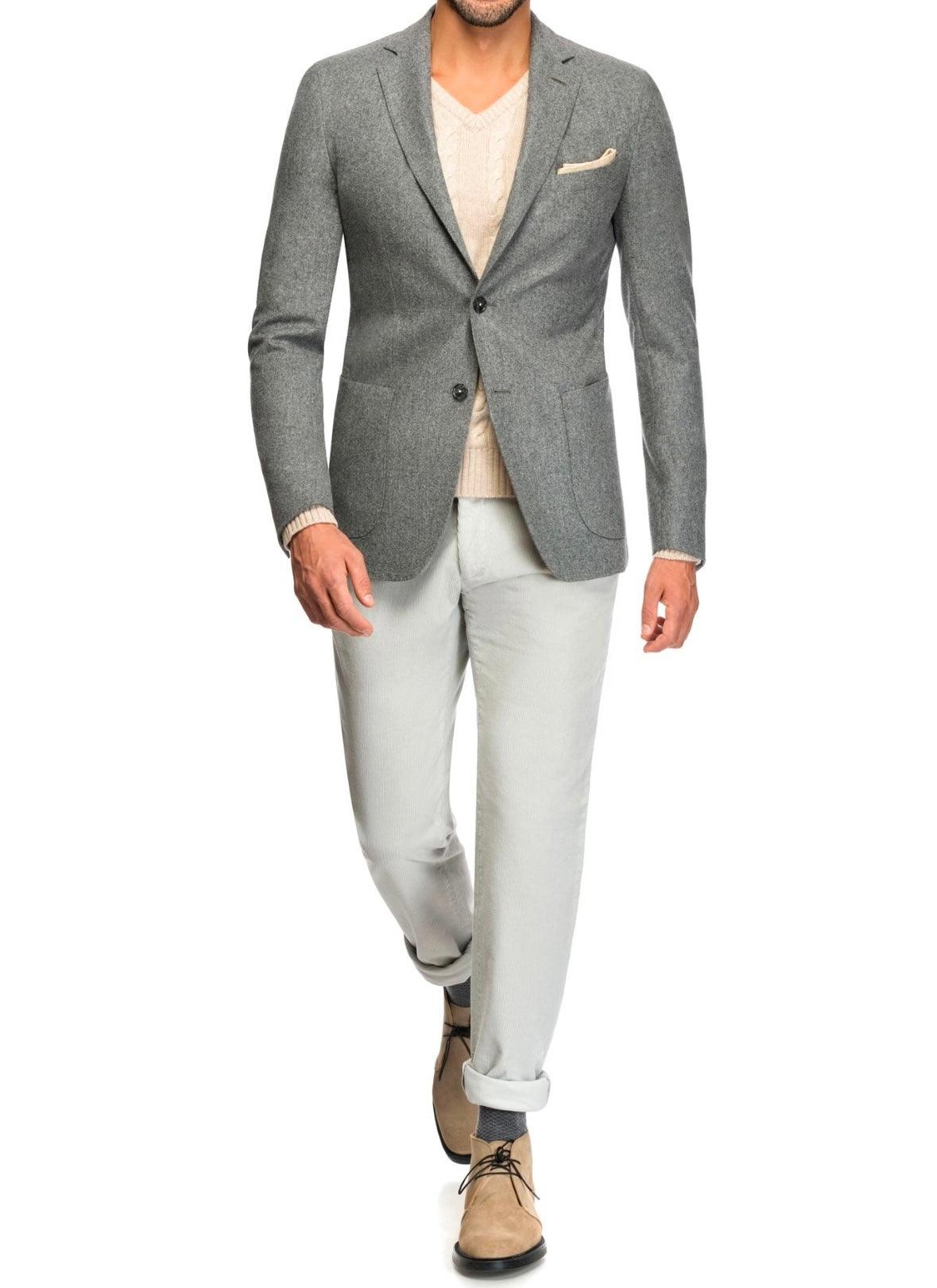 SEMI BESPOKE CASUAL JACKET | GREY FLANNEL