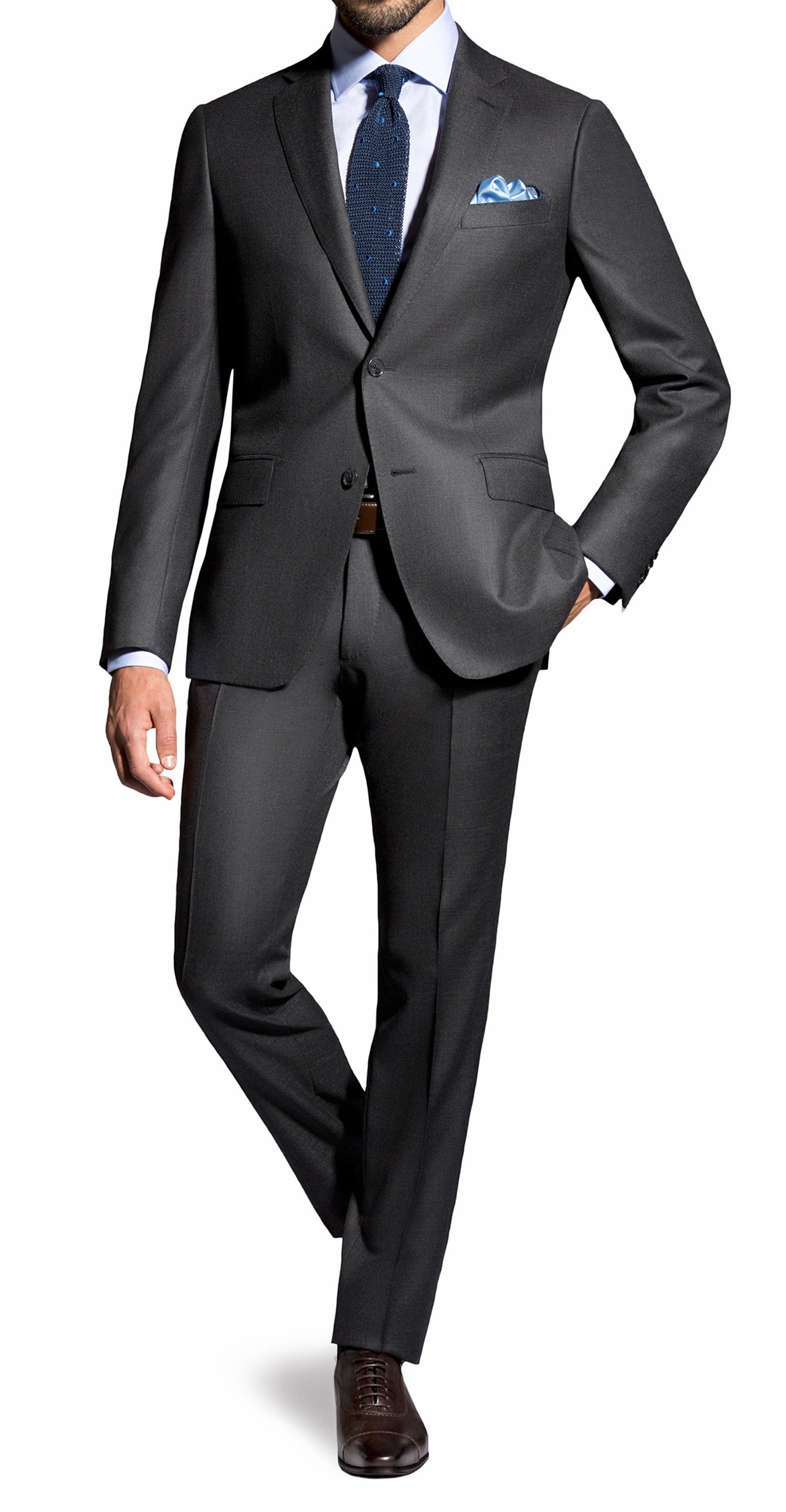 SEMI BESPOKE BUSINESS SUIT | SINGLE BREASTED CHARCOAL GREY - MATHIEU CASTANIER MC
