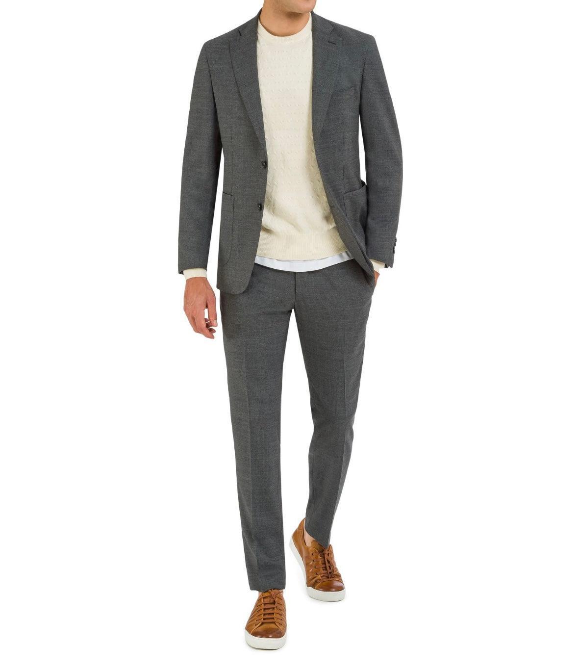 SEMI BESPOKE Casual Stretch Suit | MID GREY - MATHIEU CASTANIER MC
