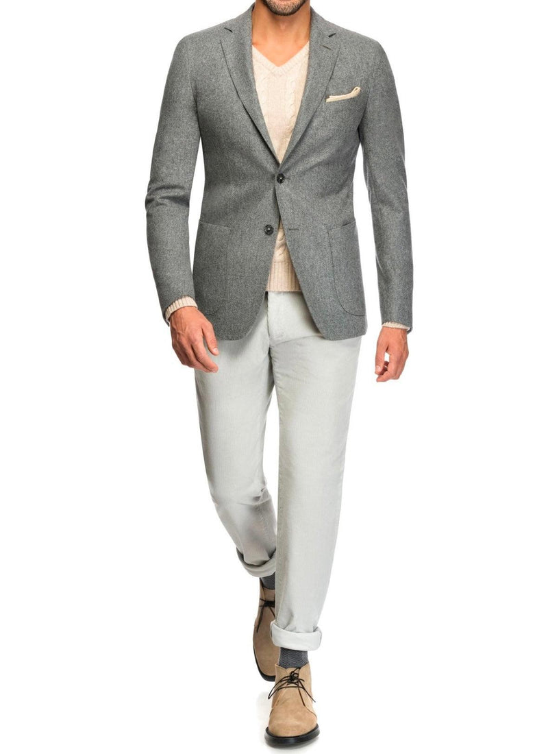 SEMI BESPOKE CASUAL JACKET | GREY FLANNEL