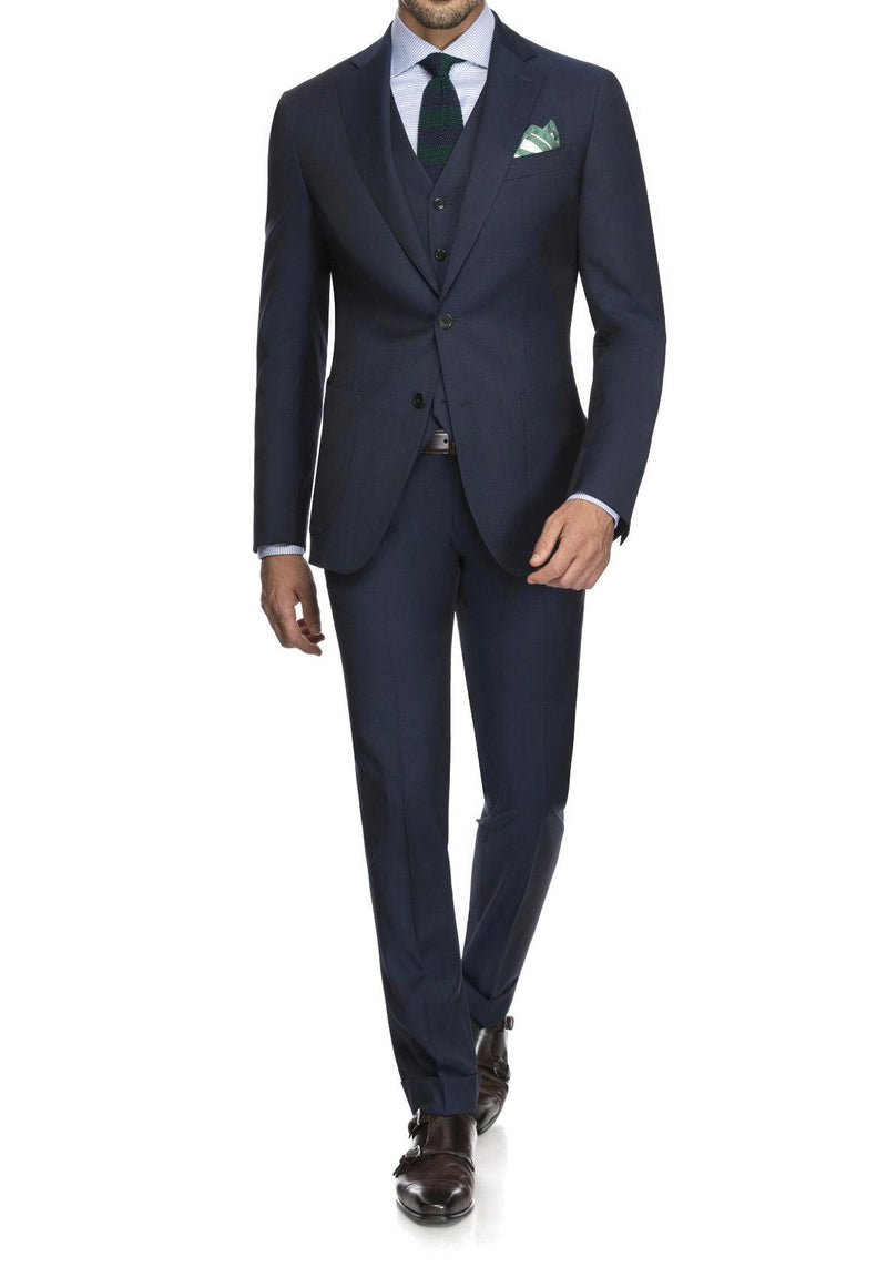 SEMI BESPOKE | SINGLE BREASTED | DARK BLUE MOHAIR