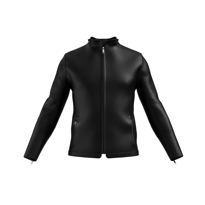 MC Tab Nappa Leather Jacket - Black - MATHIEU CASTANIER MC