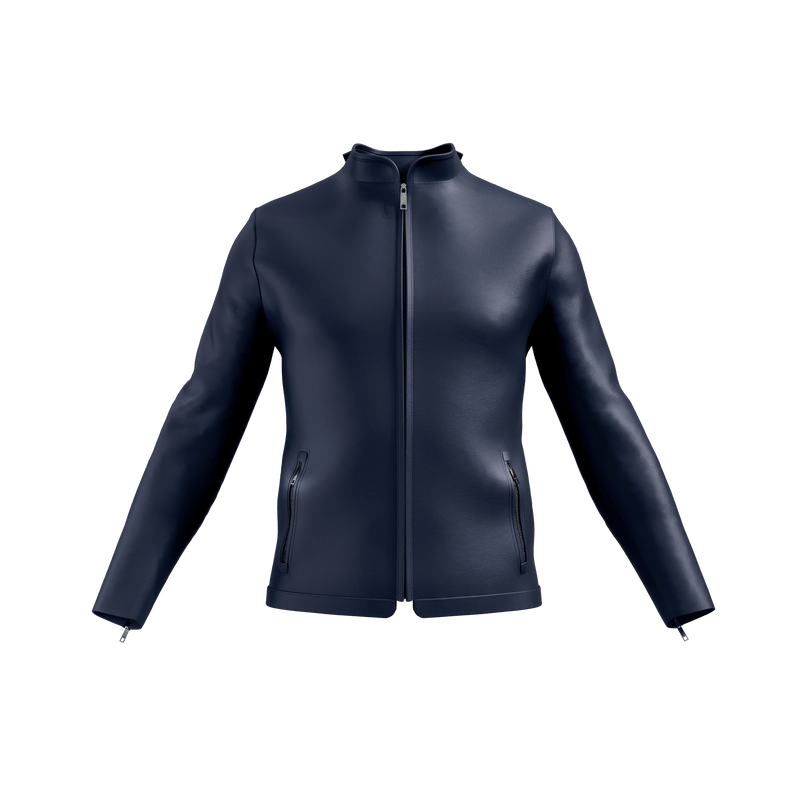 MC Tab Nappa Leather Jacket - Midnight Blue - MATHIEU CASTANIER MC