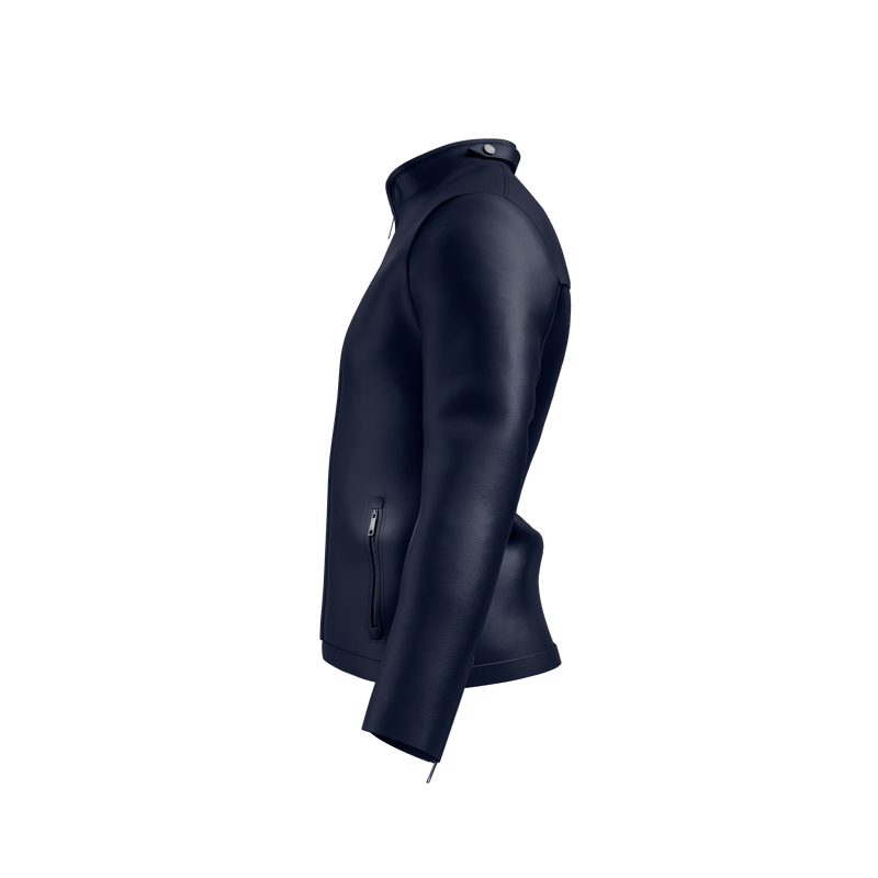 MC Tab Nappa Leather Jacket - Midnight Blue - MATHIEU CASTANIER MC