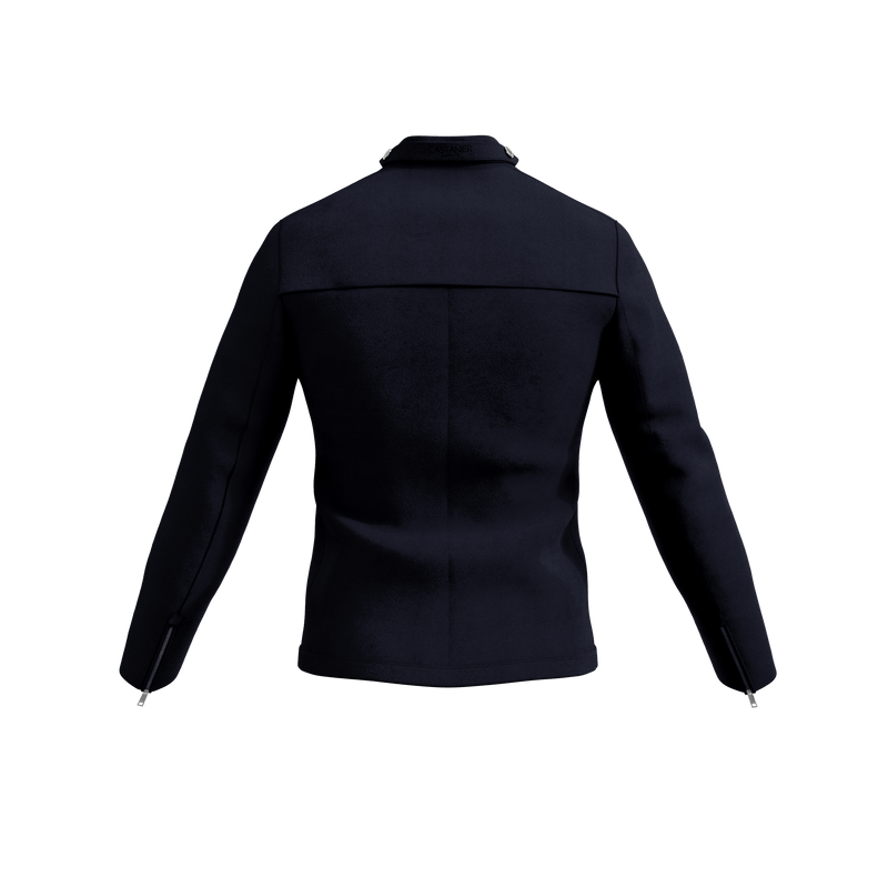 MC Tab Suede Leather Jacket - Midnight Blue - MATHIEU CASTANIER MC